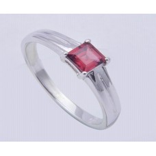 Amethyst Gemstone with 925 Sterling Silver Ring, Octagon Shape, RI-0100